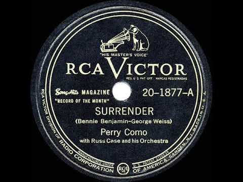 Surrender by Perry Como with Russ Case and His Orchestra